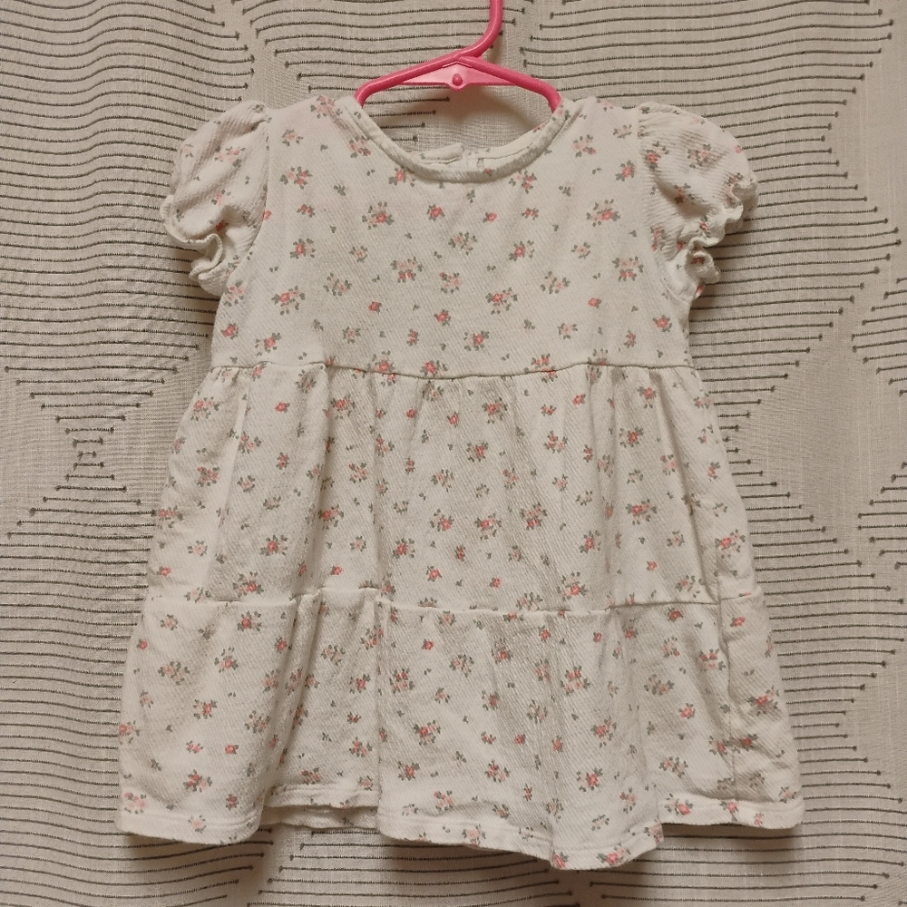 H&M Baby Girls' Cream Floral Tiered Dress Size 18 Months